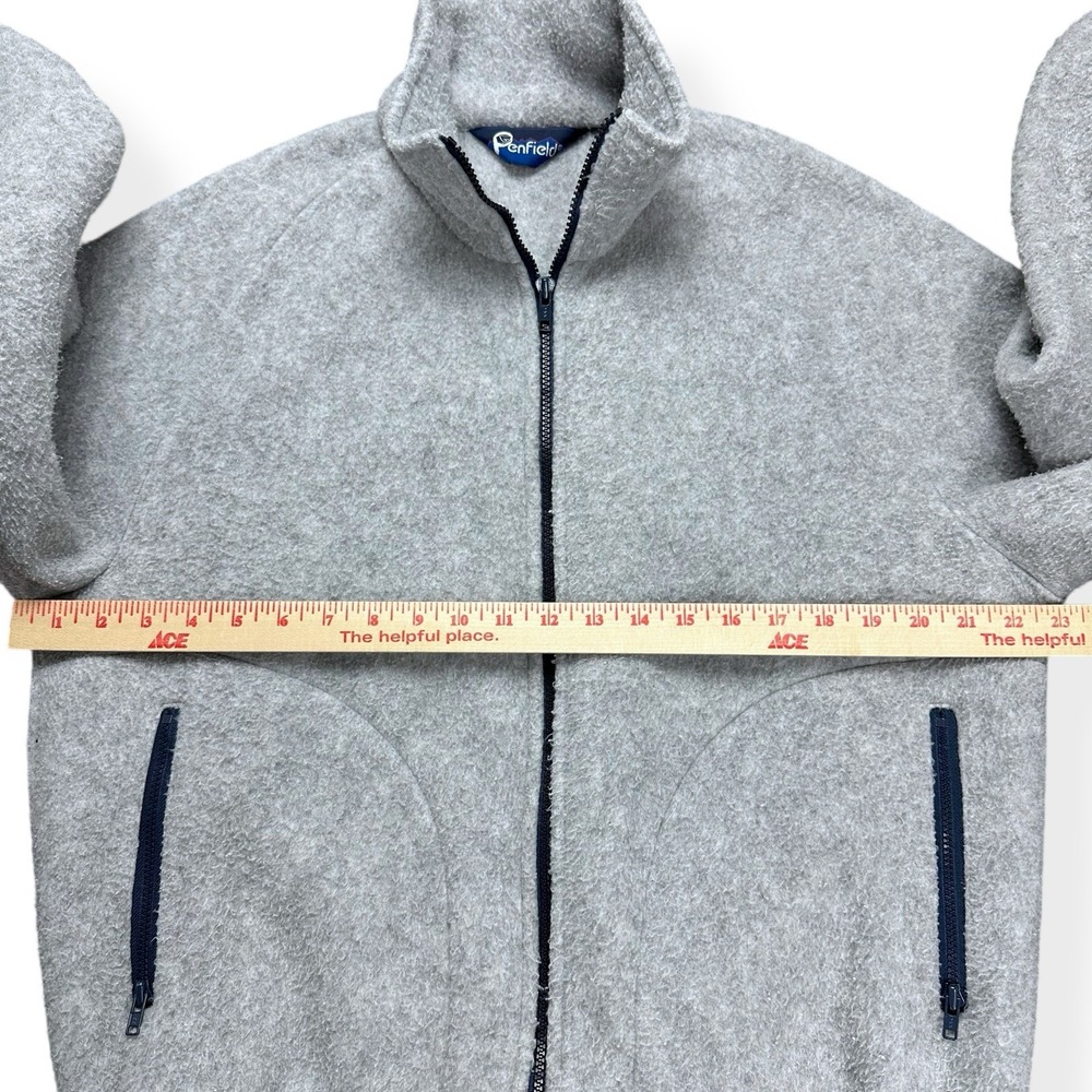 Vintage‎ Penfield Full Zip Polar Fleece Jacket Men's L Gray Made in USA - Picture 9 of 15